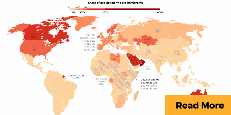 Map of migrant movement