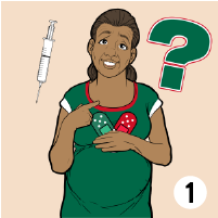 A pregnant vaccinated woman