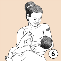 A vaccinated mother nursing a child