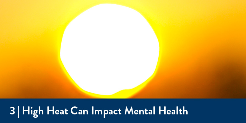 High Heat Can Impact Mental Health An image of the sun setting