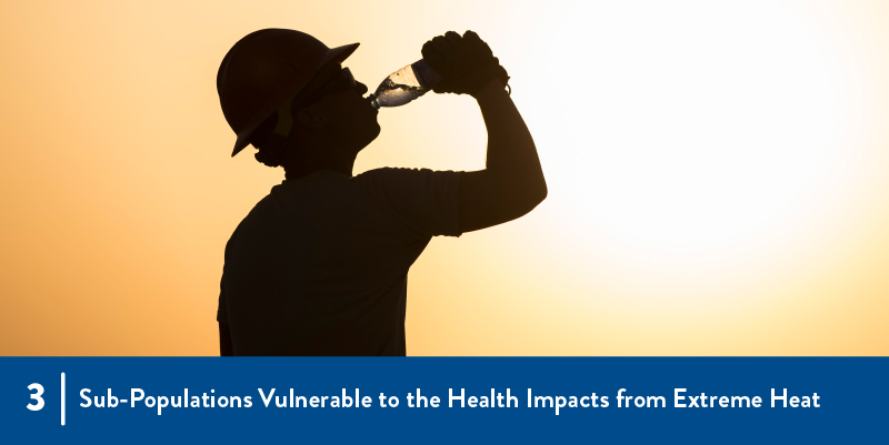 3 - Sub-populations vulnerable to the health impacts from extreme heat A person drinking water