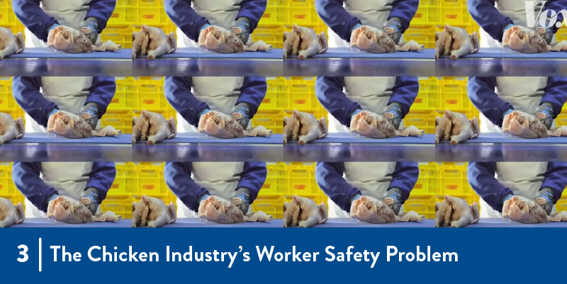 3 - The Chicken Industry's Worker Safety Problem People working in poultry plant