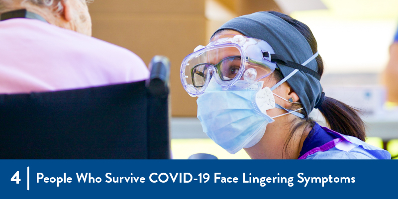4 - People who survive covid face lingering symptoms A clinician speaks with a patient