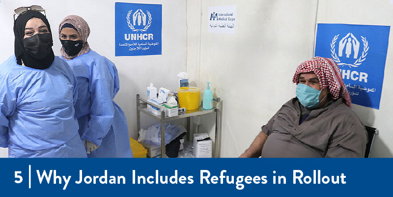 5 - Why Jordan Includes Refugees in Rollout Clinicians with patient being vaccinated