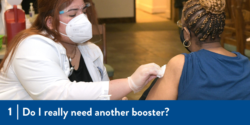 1 - Do I really need another booster? A person receiving a vaccination
