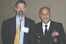 PHOTO: Former MCN Board Chair, Wilton Kennedy PA-C with US Surgeon General Richard Carmona, MD