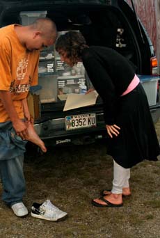 PHOTO: Clinician treating foot health concerns