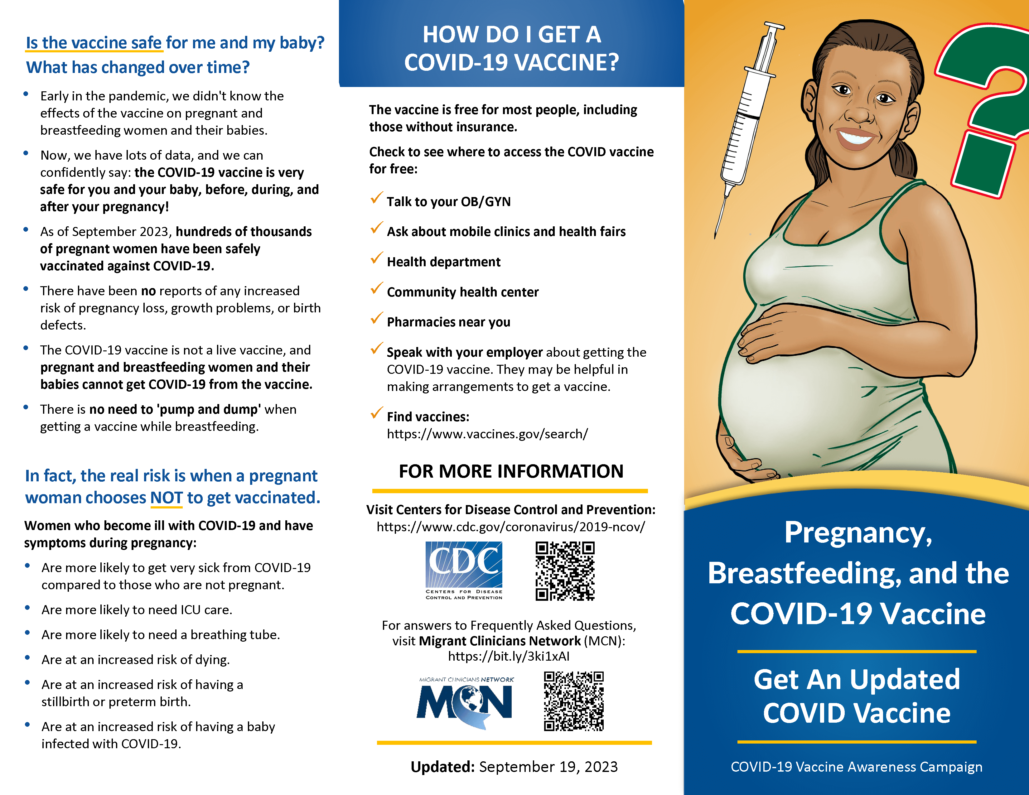Pregnancy and the COVID-19 Vaccine - Handout