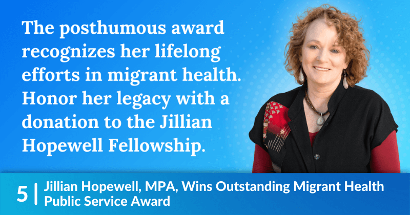Jillian Hopewell, MPA, Wins Outstanding Migrant Health Public Service Award