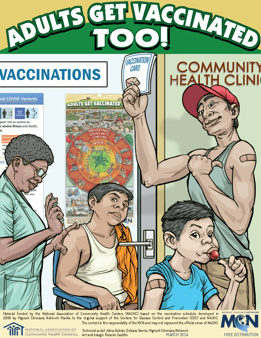 Adults Get Vaccinated Too: Comic