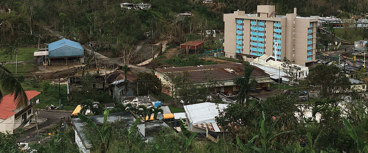 The village of Castaner, devestated after the hurricane
