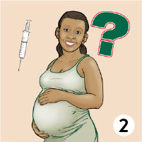 A pregnant woman with questions about vaccines