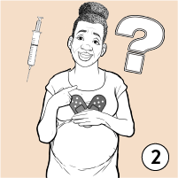 A pregnant woman with questions about vaccines