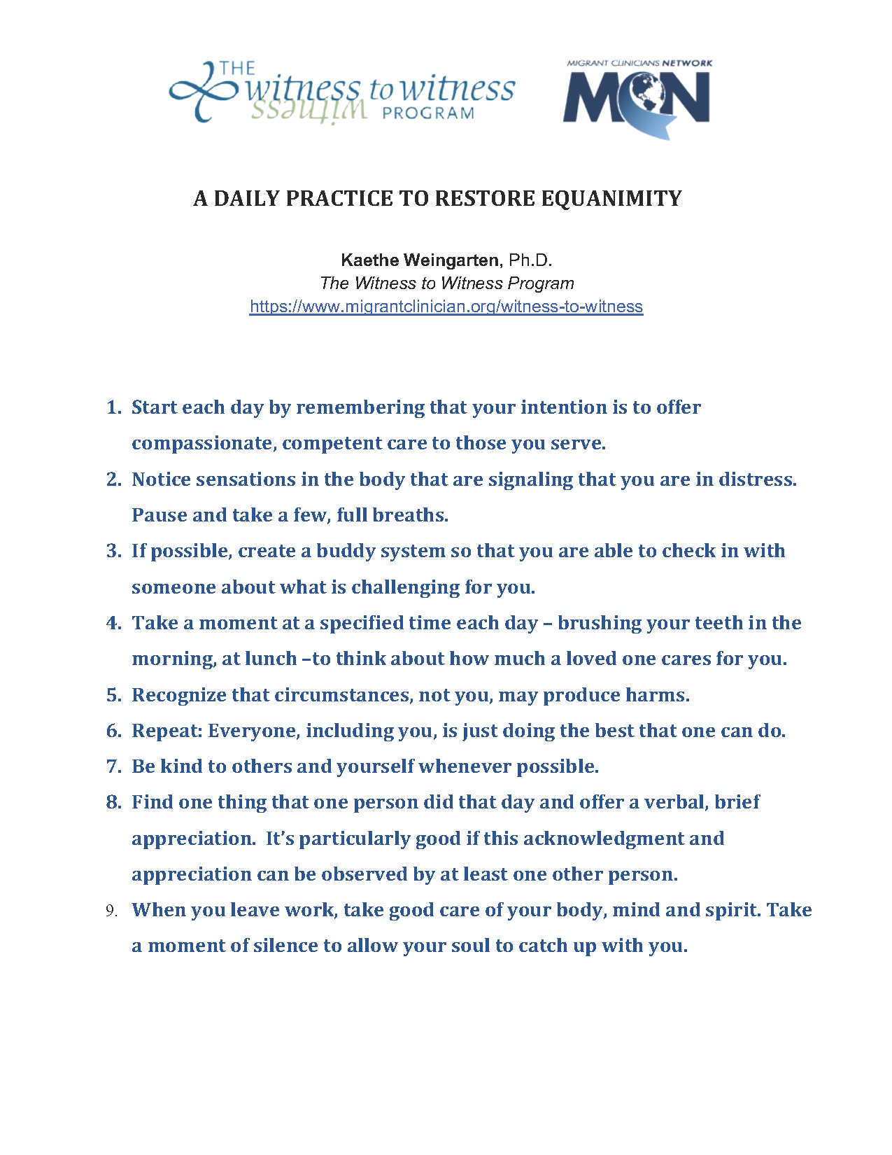 A Daily Practice to Restore Equanimity