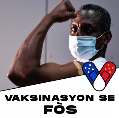 Vaccination is Strength - Haitian Creole Social Media Image