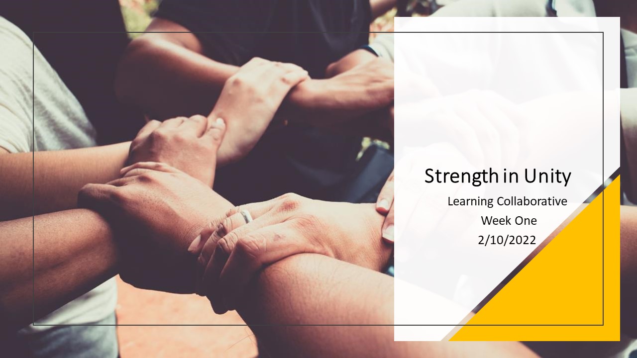Strength in Unity - Week 1 title slide
