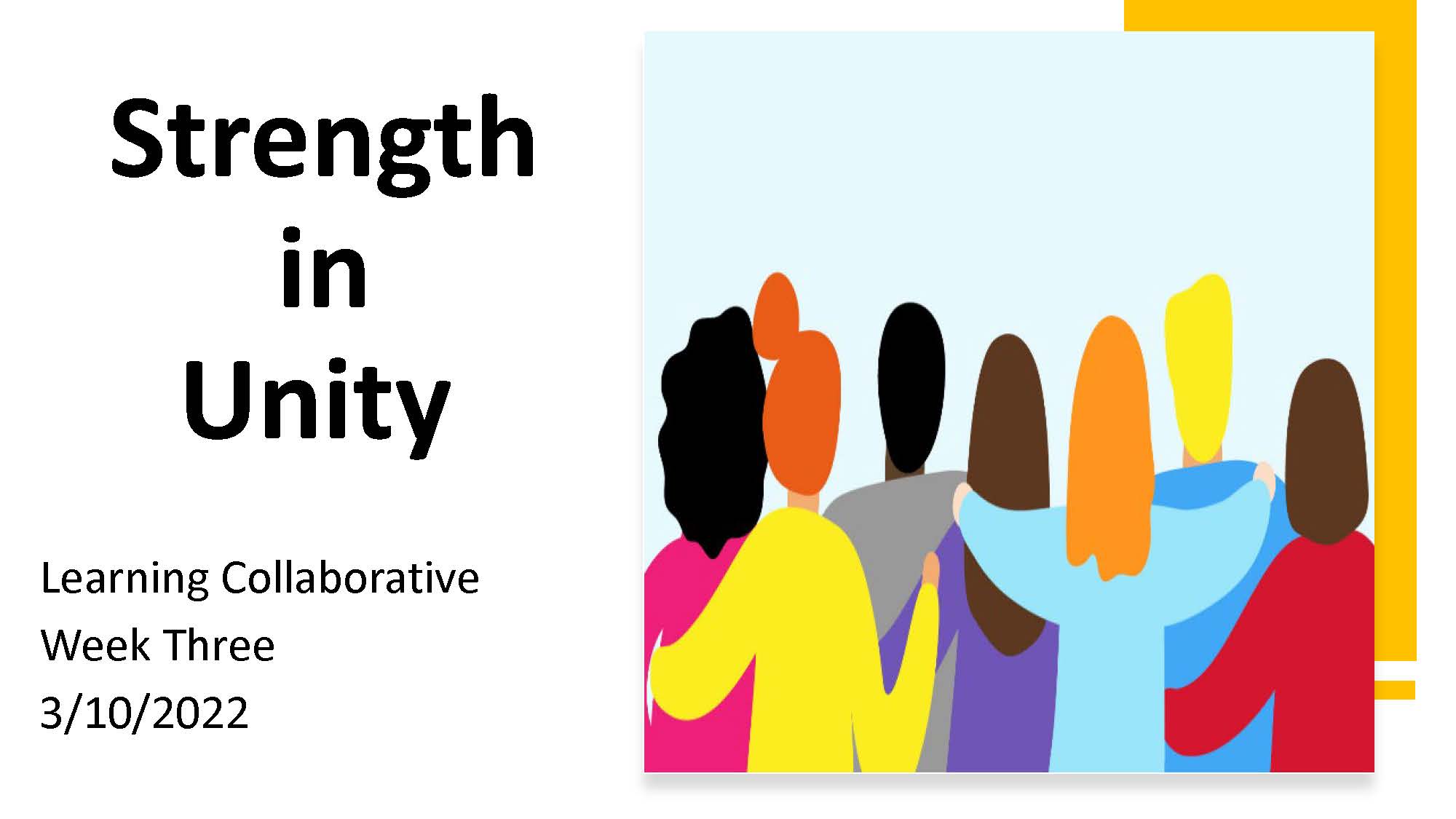 Strength in Unity - Week 3 title slide