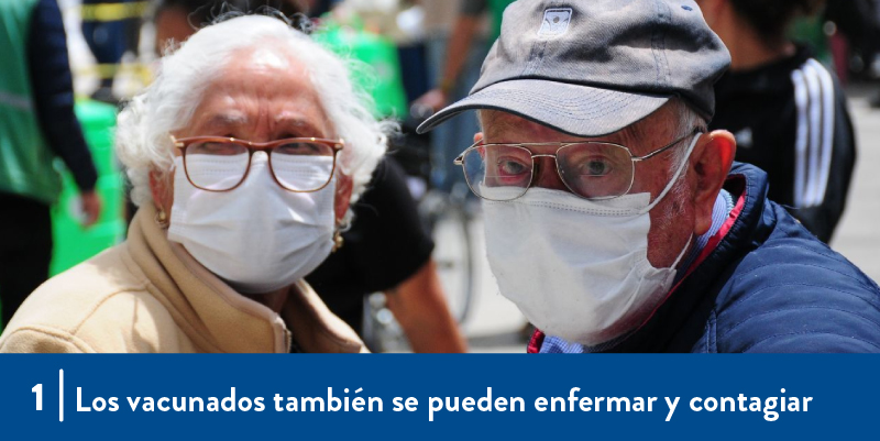 Elderly people in masks
