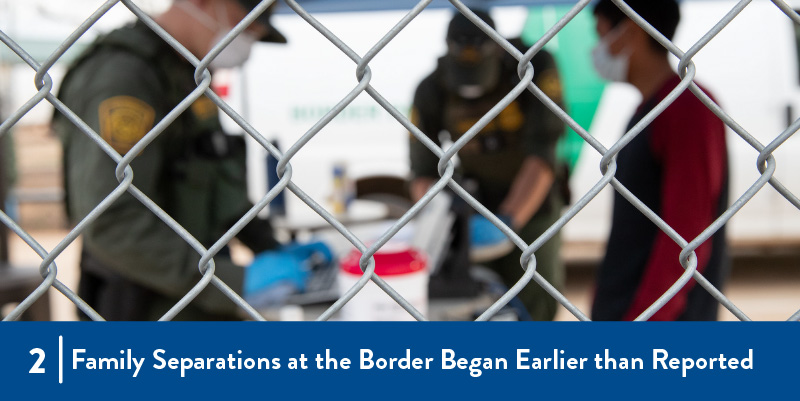 Border patrol processing migrant