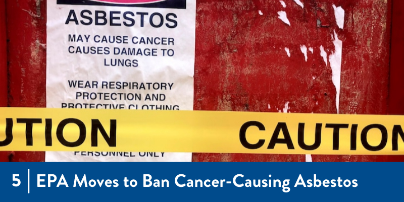 A container marked for asbestos