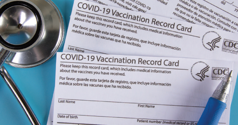 A COVID-19 Vaccination Record Card