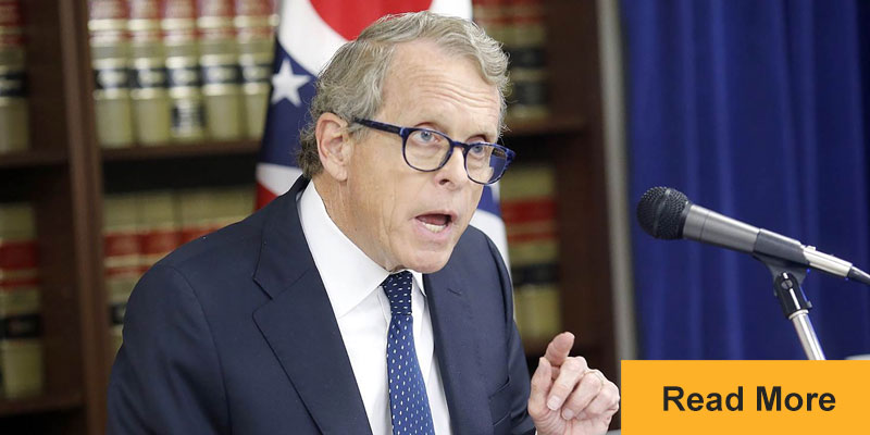 Ohio Attorney General Mike DeWine speaks at news conference