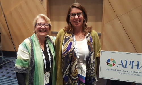 MCN's Amy Liebman (right) and Rosie Sokas, from MCN's Board of Directors, both serve on APHA Governing Council