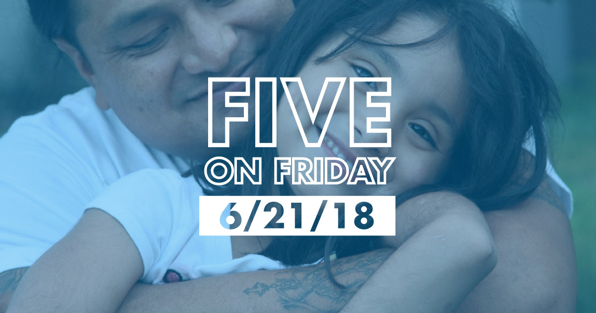 MCN Five on Friday Man hugging daughter