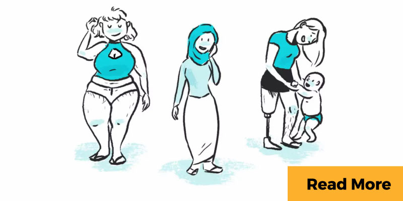 Illustration of different body types