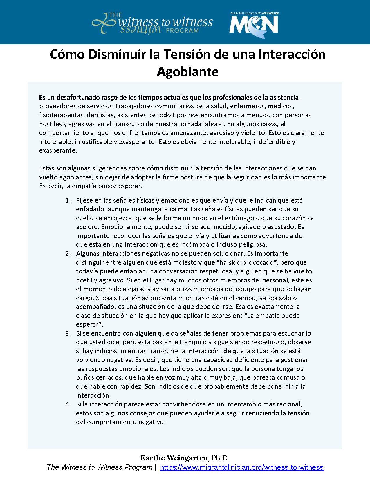 Cómo Disminuir la Tensión de una Interacción Agobiante