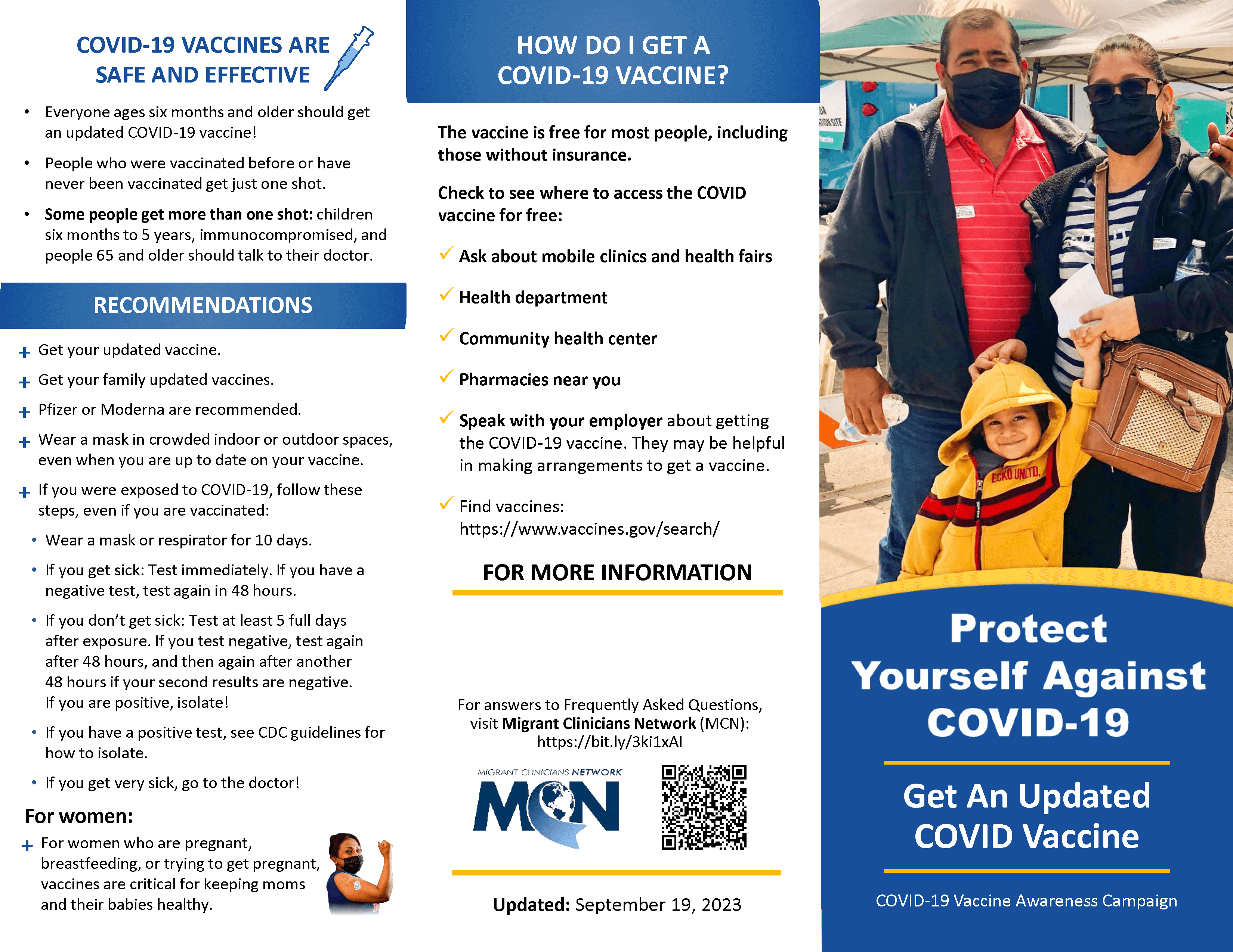 Protect Yourself Against COVID-19 Trifold