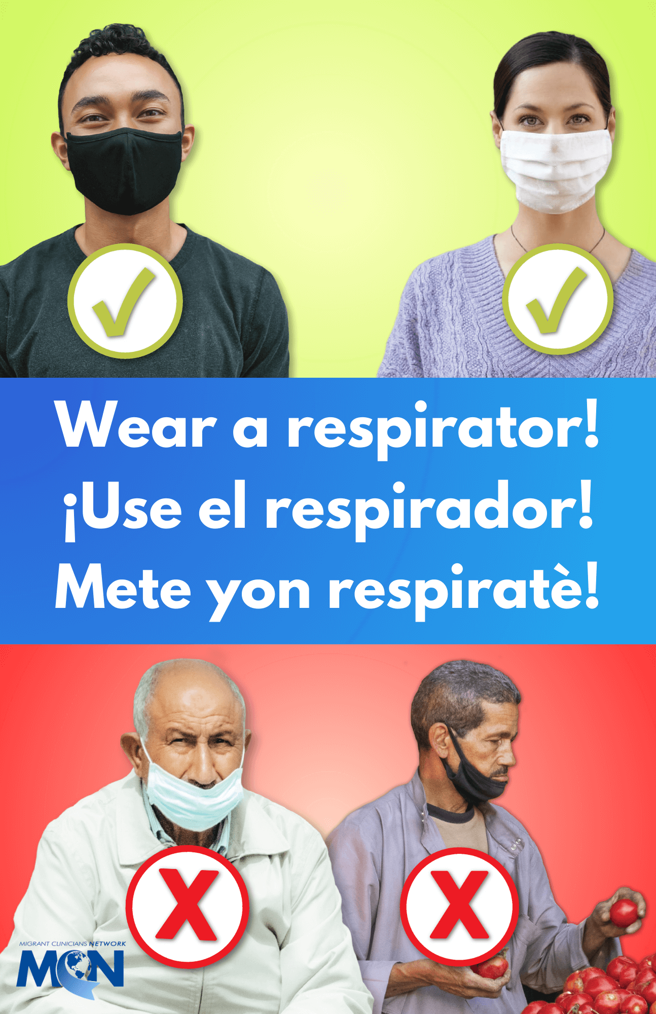 Wear a respirator - poster