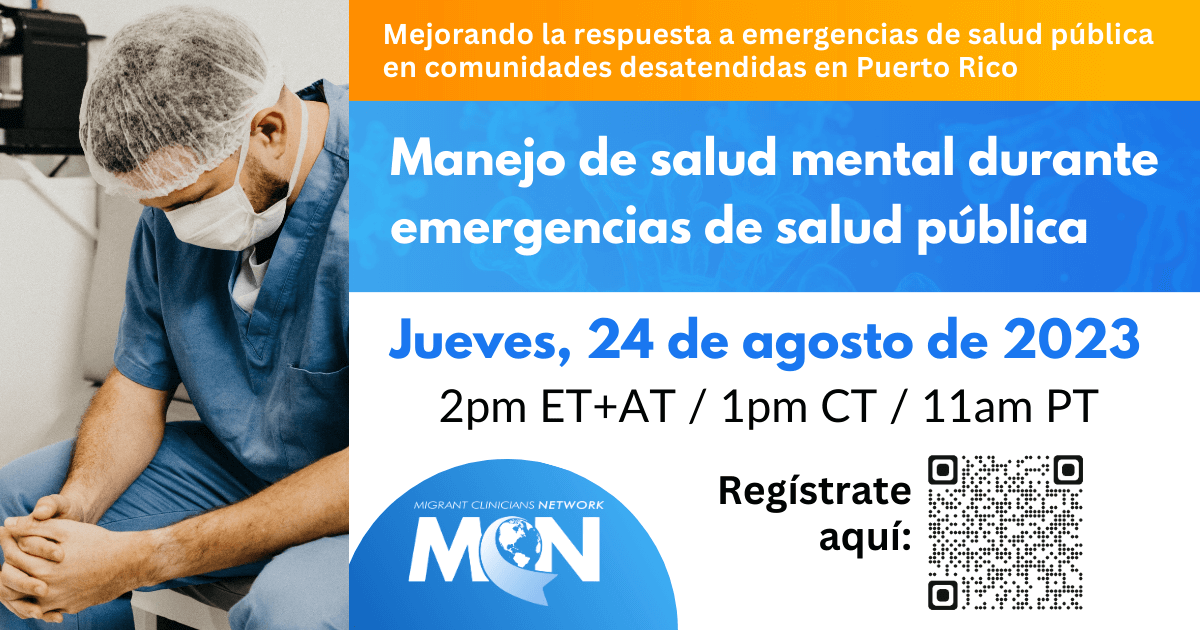 Manejo de salud mental durante las emergencias de salud pública