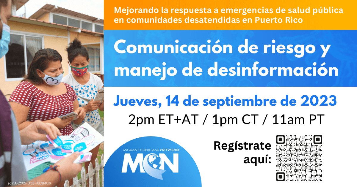 Comunicación de riesgo y manejo de desinformación