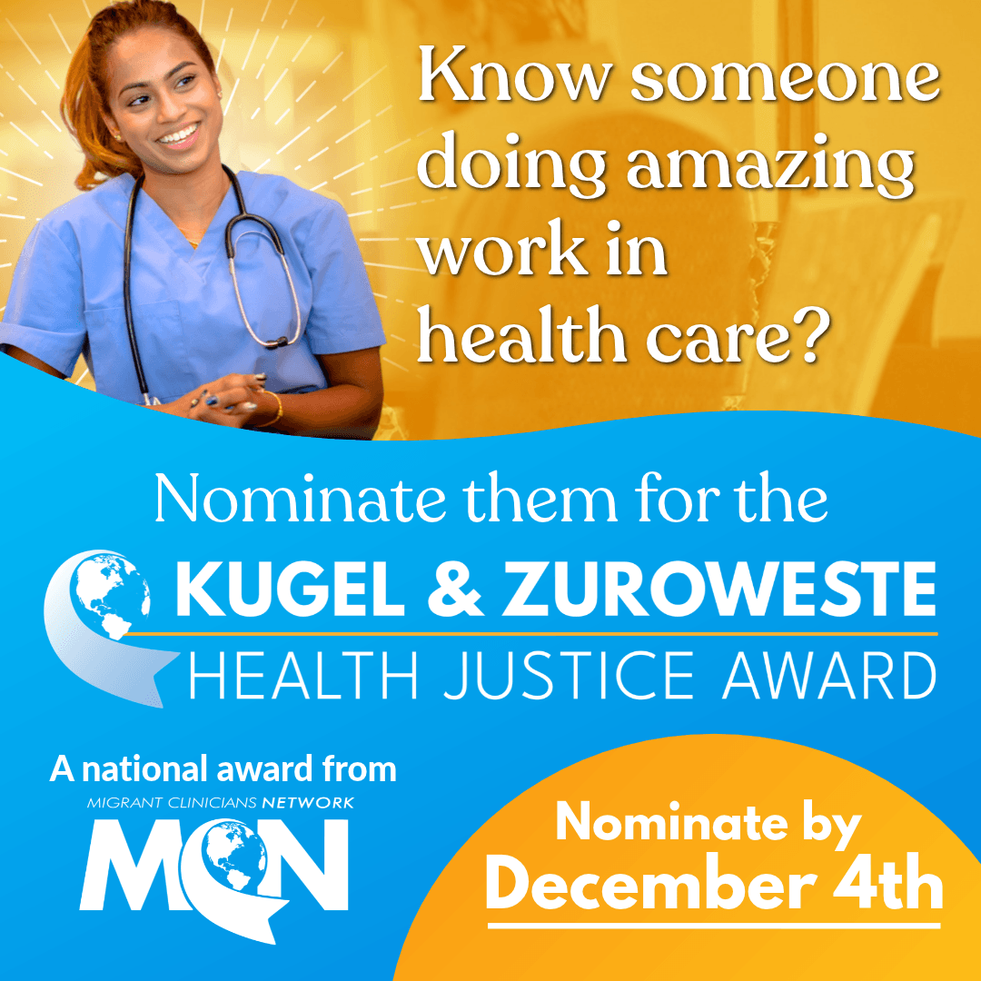 KZ Health Justice Award promotional graphic 2