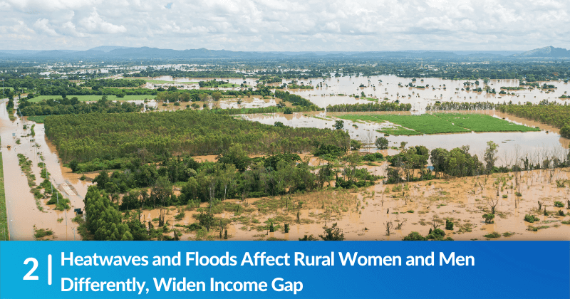 Heatwaves and Floods Affect Rural Women and Men Differently, Widen Income Gap