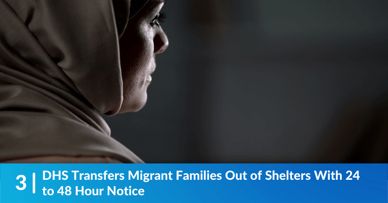 DHS Transfers Migrant Families Out of Shelters With 24 to 48 Hour Notice