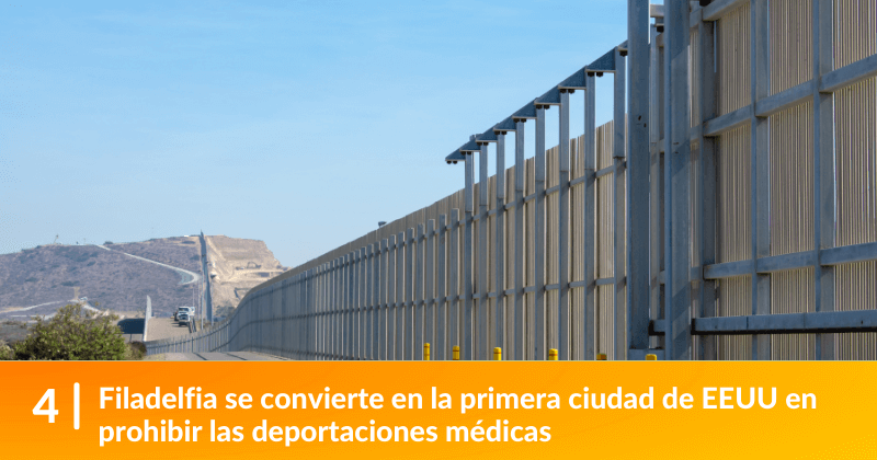 Filadelfia se convierte en la primera ciudad de EEUU en prohibir las deportaciones médicas
