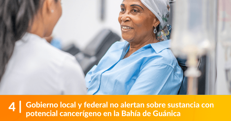 Gobierno local y federal no alertan sobre sustancia con potencial cancerígeno en la Bahía de Guánic