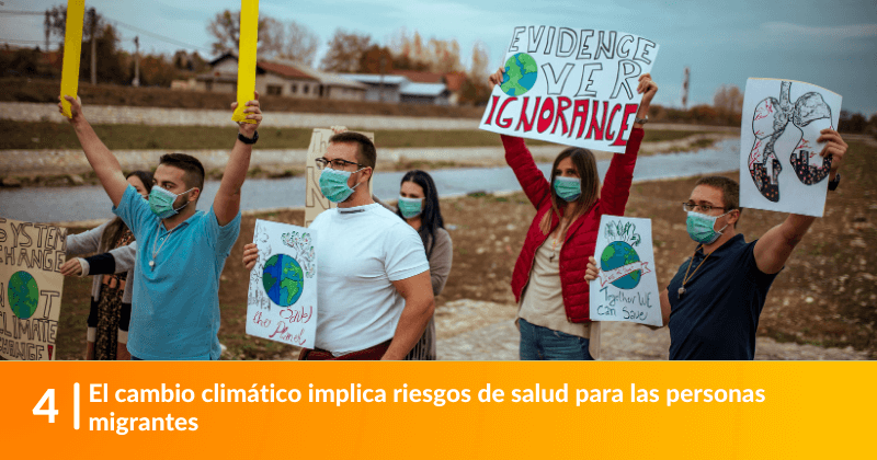 El cambio climático implica riesgos de salud para las personas migrantes