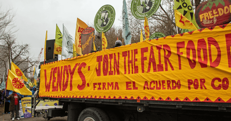 Farmworkers marching for fair food program