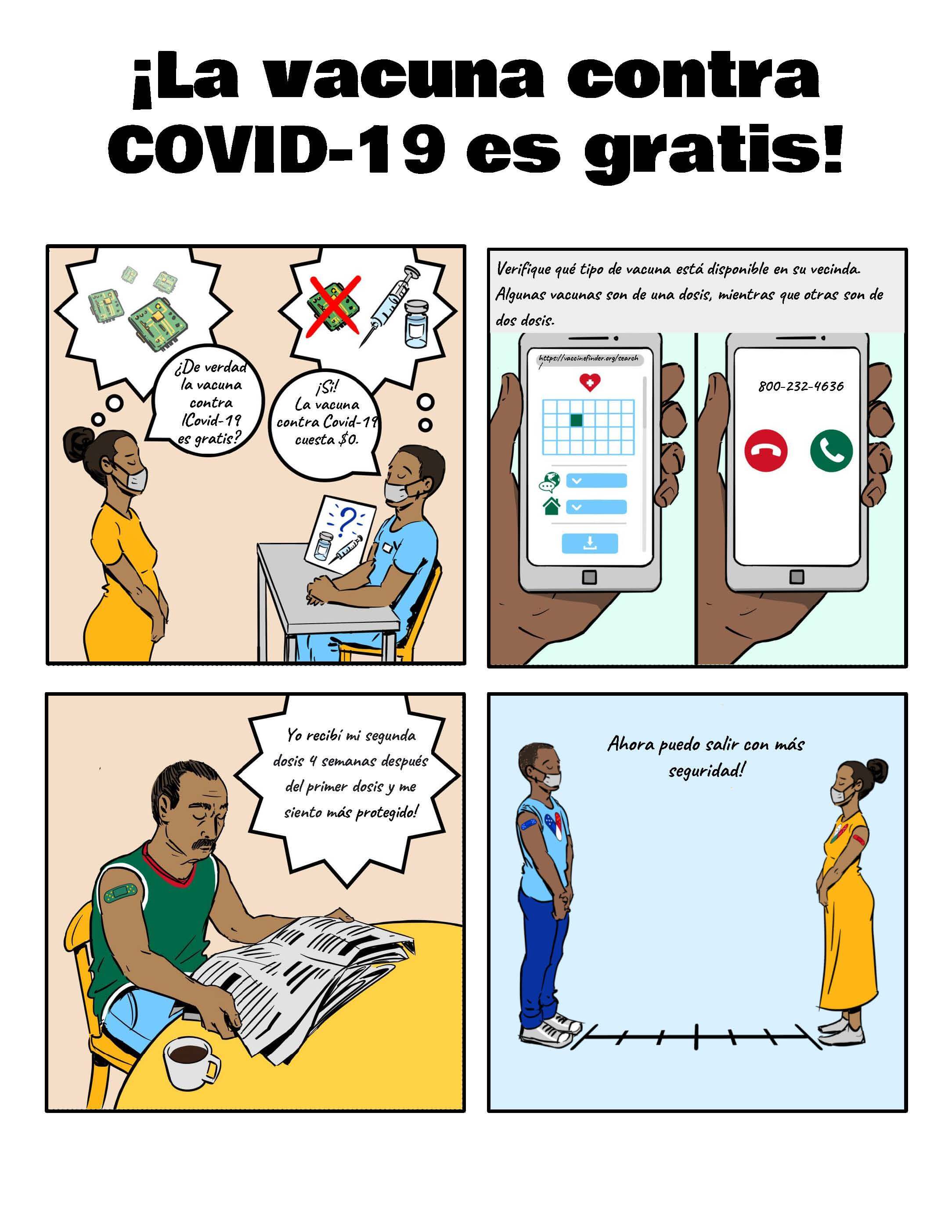 La vacuna contra covid es gratis Comica