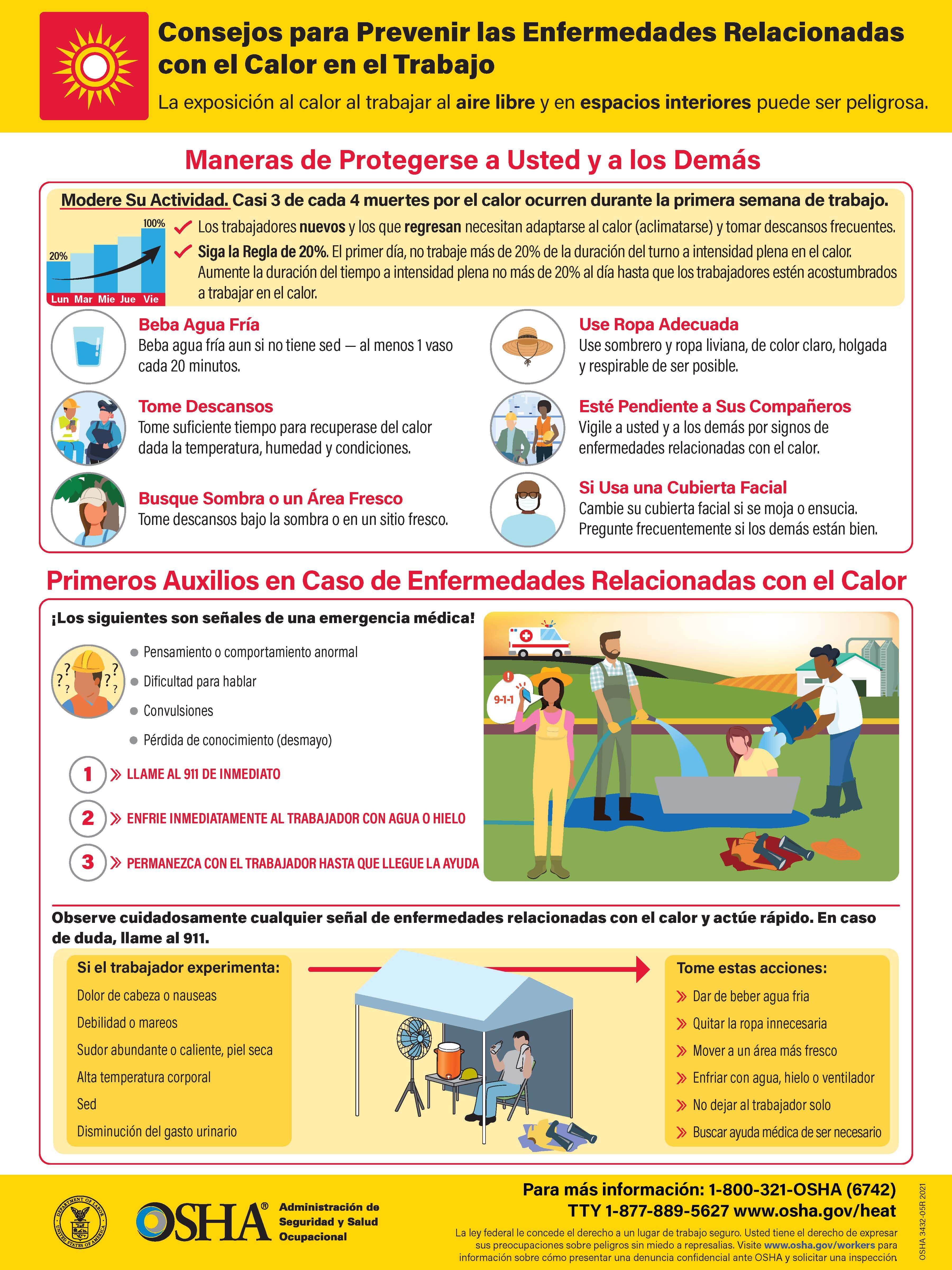 OSHA - Consejos para Prevenir las Enfermedades Relacionadas  con el Calor en el Trabajo