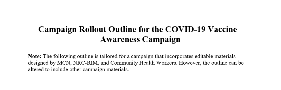 Campaign Rollout Outline Template