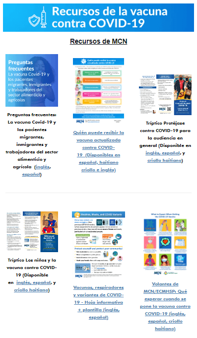 Recursos de la vacuna contra COVID-19