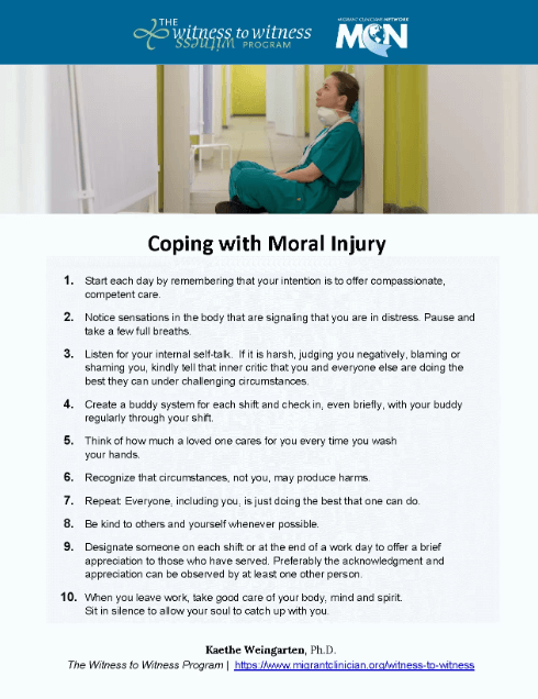 Coping with Moral Injury