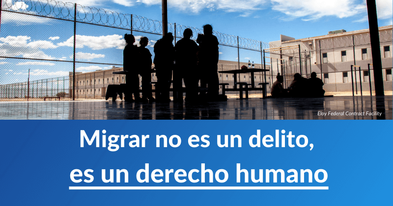Migrar no es un delito, es un derecho humano. 