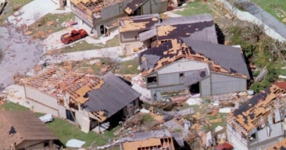 Damage after Hurricane