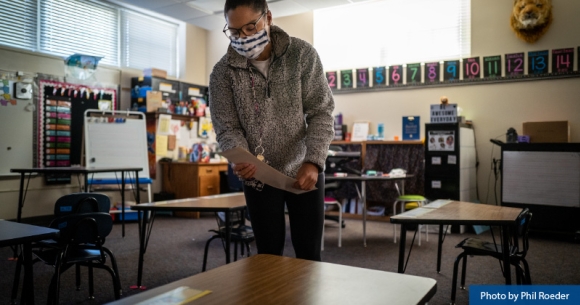 A teacher prepares for the school year