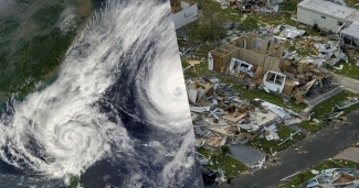 hurricane and destroyed homes